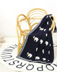 - Soft Knit Polar Bear Blanket Baby Stork Swaddling & Receiving Blankets