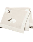 Cream - Soft Knit Polar Bear Blanket Baby Stork Swaddling & Receiving Blankets