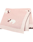Light Pink - Soft Knit Polar Bear Blanket Baby Stork Swaddling & Receiving Blankets