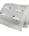 Grey - Soft Knit Sheep Blanket Storkke Swaddling & Receiving Blankets