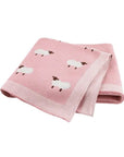 Light Pink - Soft Knit Sheep Blanket Storkke Swaddling & Receiving Blankets