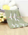 - Soft Knit Stork Blanket Baby Stork Swaddling & Receiving Blankets