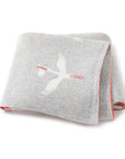 Grey - Soft Knit Stork Blanket Baby Stork Swaddling & Receiving Blankets