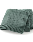 Green - Super Soft Knitted Baby Blanket - Ideal for Swaddling and Stroller Cover Baby Stork Swaddling & Receiving Blankets