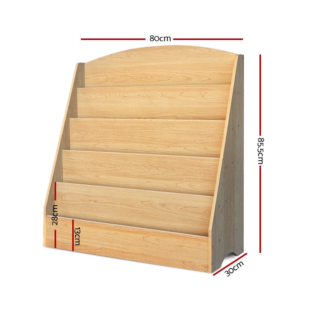 Tower of Tales: 5-Tier Kids’ Bookshelf for a World of Reading in Wood Baby & Kids > Kid's Furniture Keezi