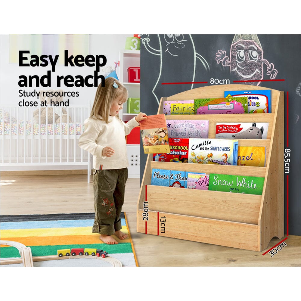 Tower of Tales: 5-Tier Kids’ Bookshelf for a World of Reading in Wood Baby & Kids > Kid's Furniture Keezi