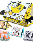 - Tummy Time Foldable Mirror with Interactive Sensory Book Baby Stork