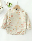 Rainbow - Ultimate Baby Smock Bib - Waterproof, Long Sleeves & Catch-All Pocket Baby Stork Bibs