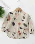 Shapes - Ultimate Baby Smock Bib - Waterproof, Long Sleeves & Catch-All Pocket Baby Stork Bibs