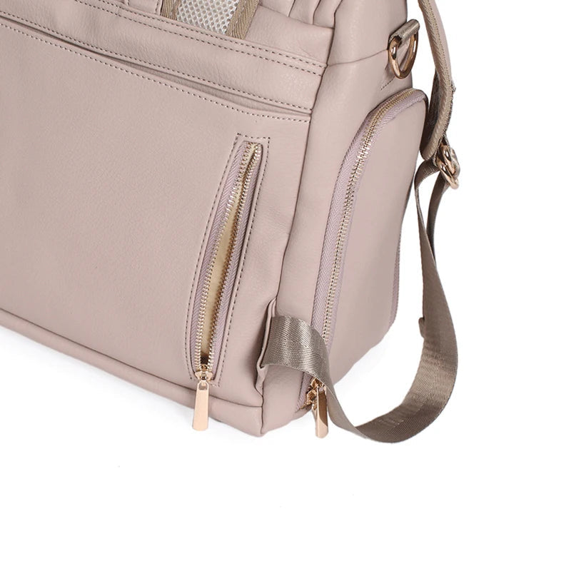 - Vegan Leather Nappy Backpack - Compact and Stylish Baby Bag Baby Stork Diaper Wet Bags