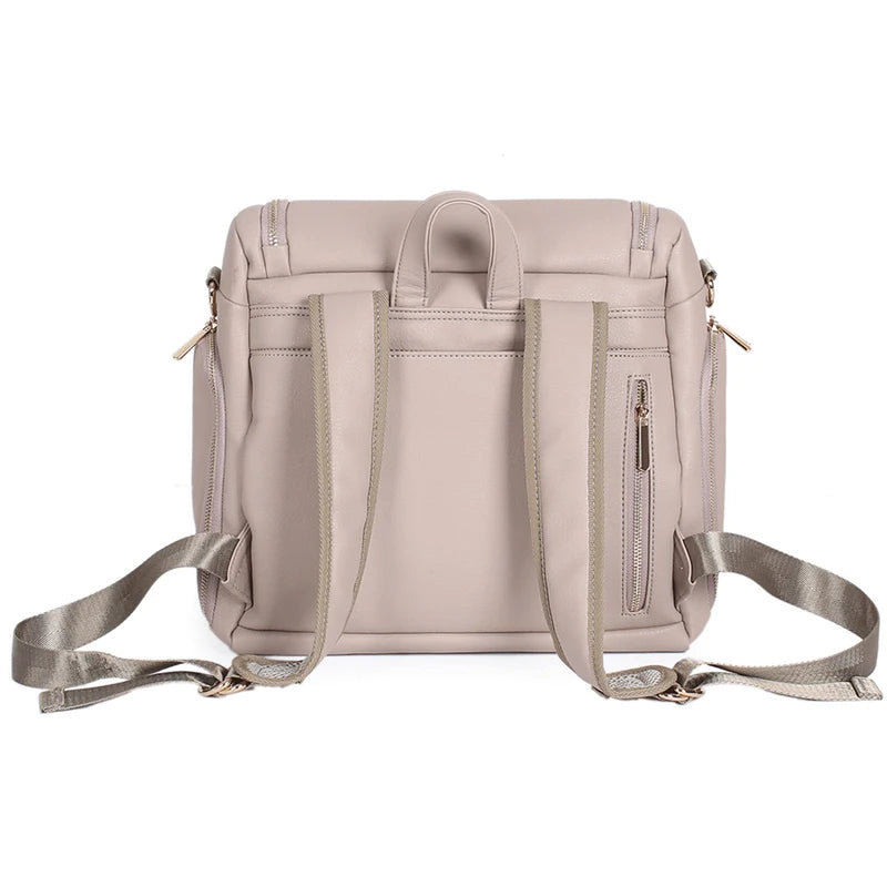 - Vegan Leather Nappy Backpack - Compact and Stylish Baby Bag Baby Stork Diaper Wet Bags