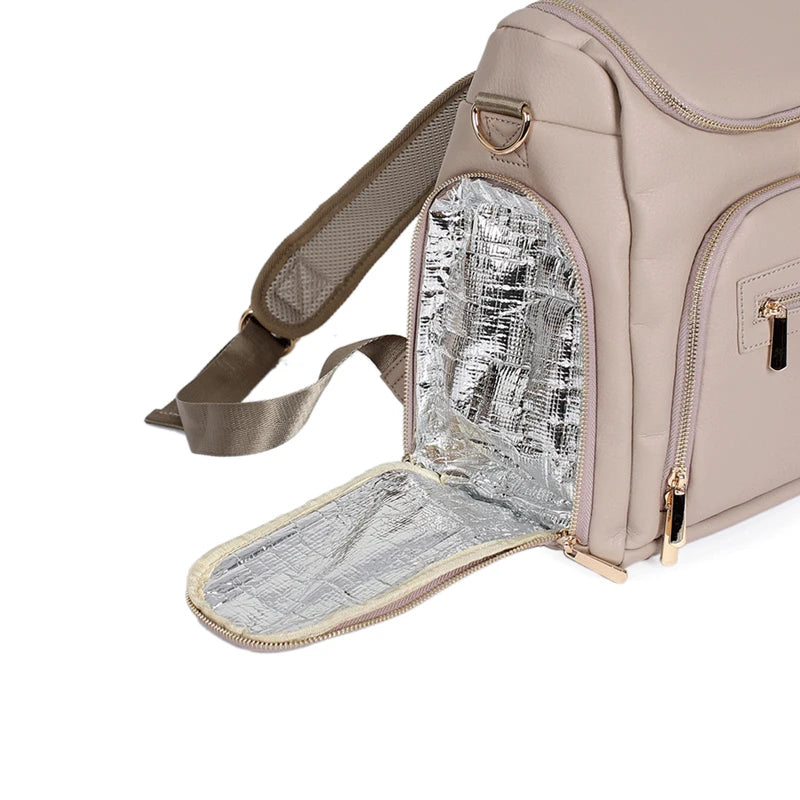 - Vegan Leather Nappy Backpack - Compact and Stylish Baby Bag Baby Stork Diaper Wet Bags