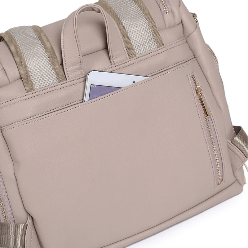 - Vegan Leather Nappy Backpack - Compact and Stylish Baby Bag Baby Stork Diaper Wet Bags