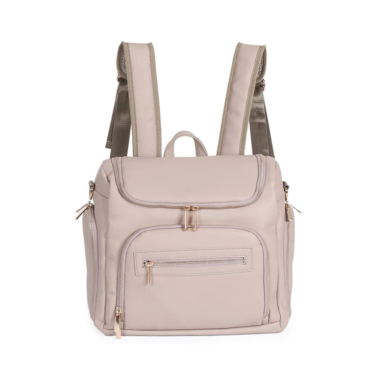 - Vegan Leather Nappy Backpack - Compact and Stylish Baby Bag Baby Stork Diaper Wet Bags