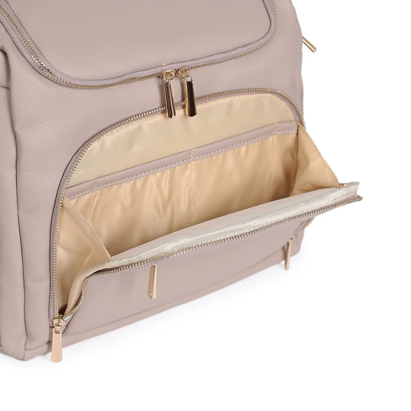 - Vegan Leather Nappy Backpack - Compact and Stylish Baby Bag Baby Stork Diaper Wet Bags