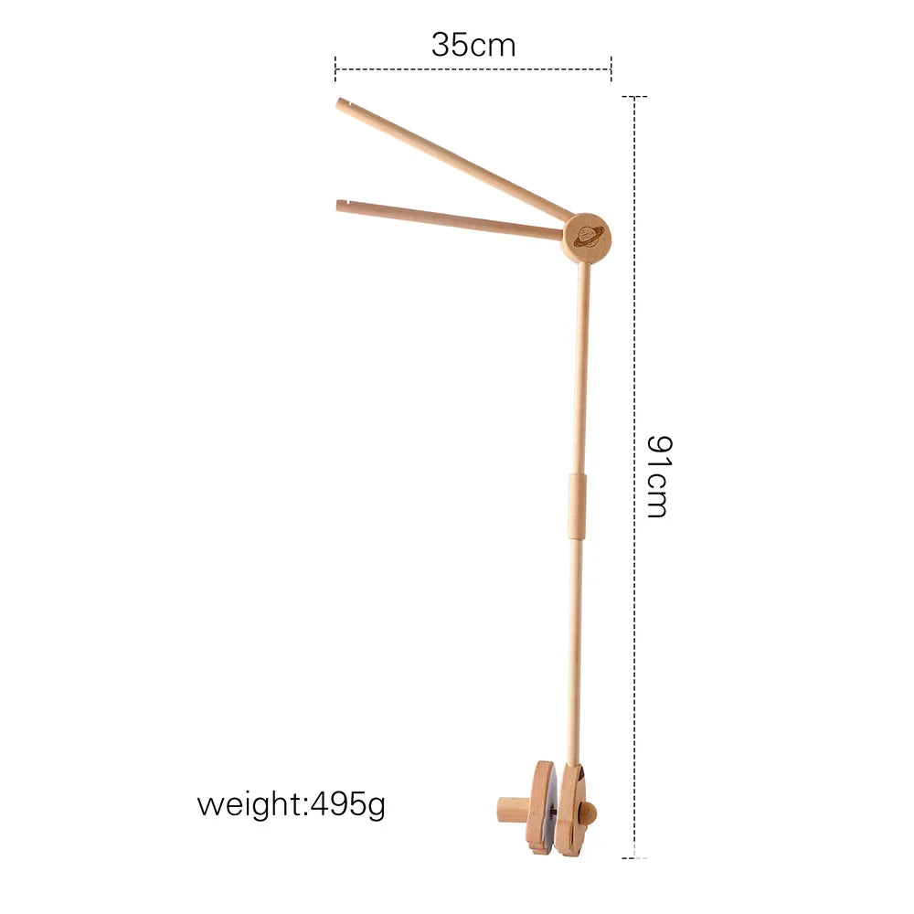 - Wooden Mobile Cot Arm – Rocket Design Baby Stork Baby Mobile