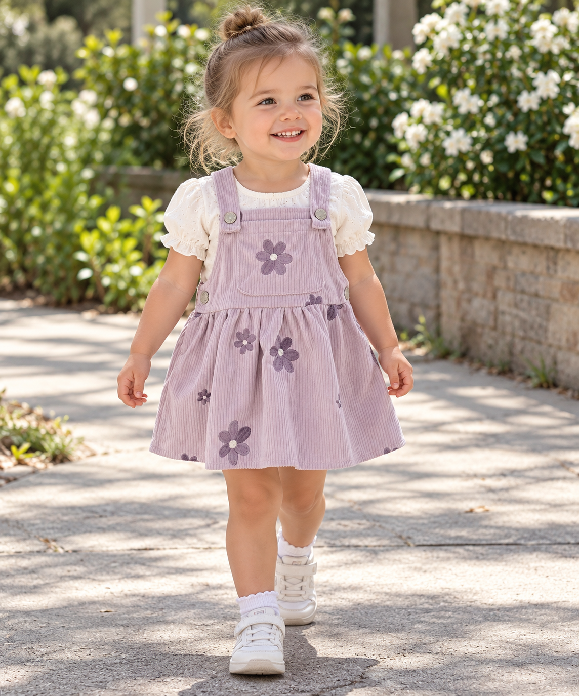 Floral Corduroy Baby &amp; Toddler Pinafore Dress