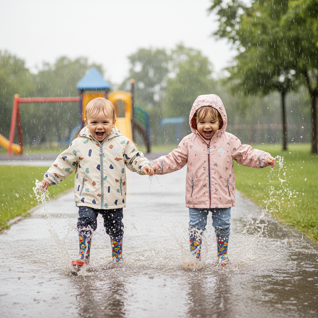 - Waterproof Fleece Lined Hooded Jacket Baby Stork