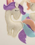 - ✨ Magical Unicorn Baby Mobile – Felt Nursery Hanging with Clouds, Birds & Hearts (Pastel Theme) Baby Stork Baby Mobile