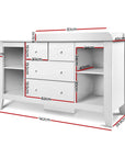 - Baby Changing Table & Diaper Station with Drawers | Nursery Storage Cabinet Keezi Baby & Kids > Kid's Furniture > Changing Tables
