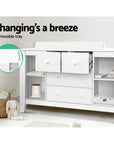 - Baby Changing Table & Diaper Station with Drawers | Nursery Storage Cabinet Keezi Baby & Kids > Kid's Furniture > Changing Tables
