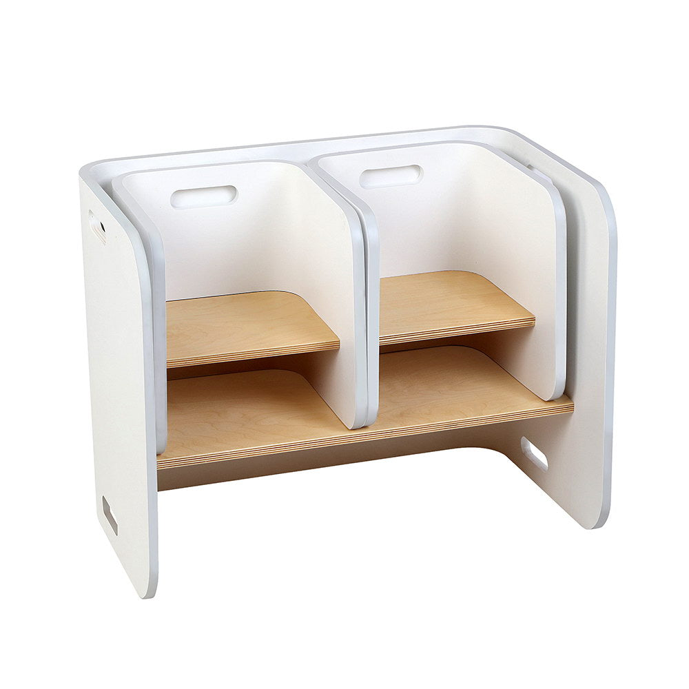 - Kids 3-Piece Table &amp; Chairs Set – Multifunctional Storage Desk (White &amp; Natural) Keezi Kids Furniture &gt; Outdoor &gt; Outdoor Dining Sets