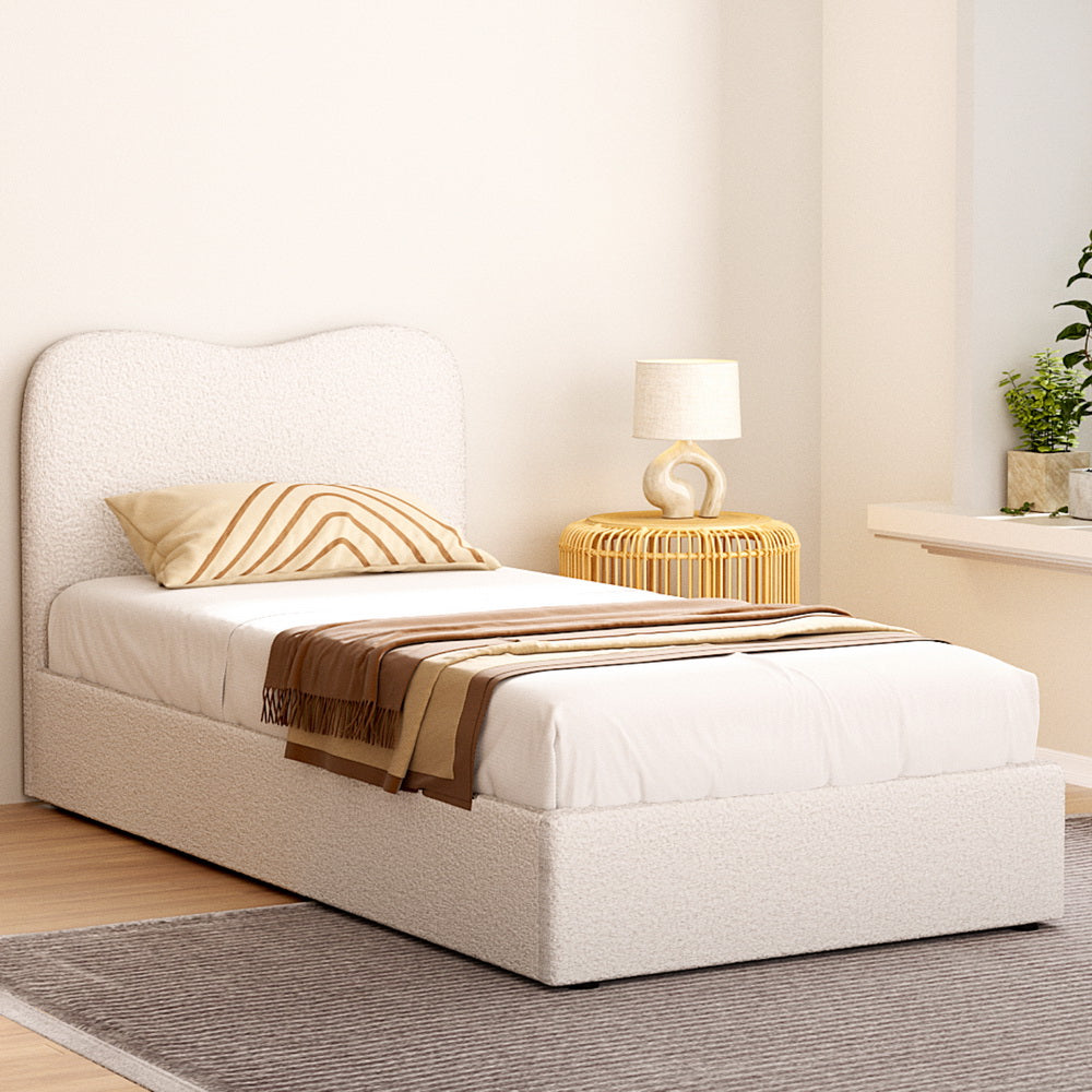 - Single Boucle Bed Frame – Beige Baby Stork Baby & Kids > Kid's Furniture > Kid's Beds & Bed Frames