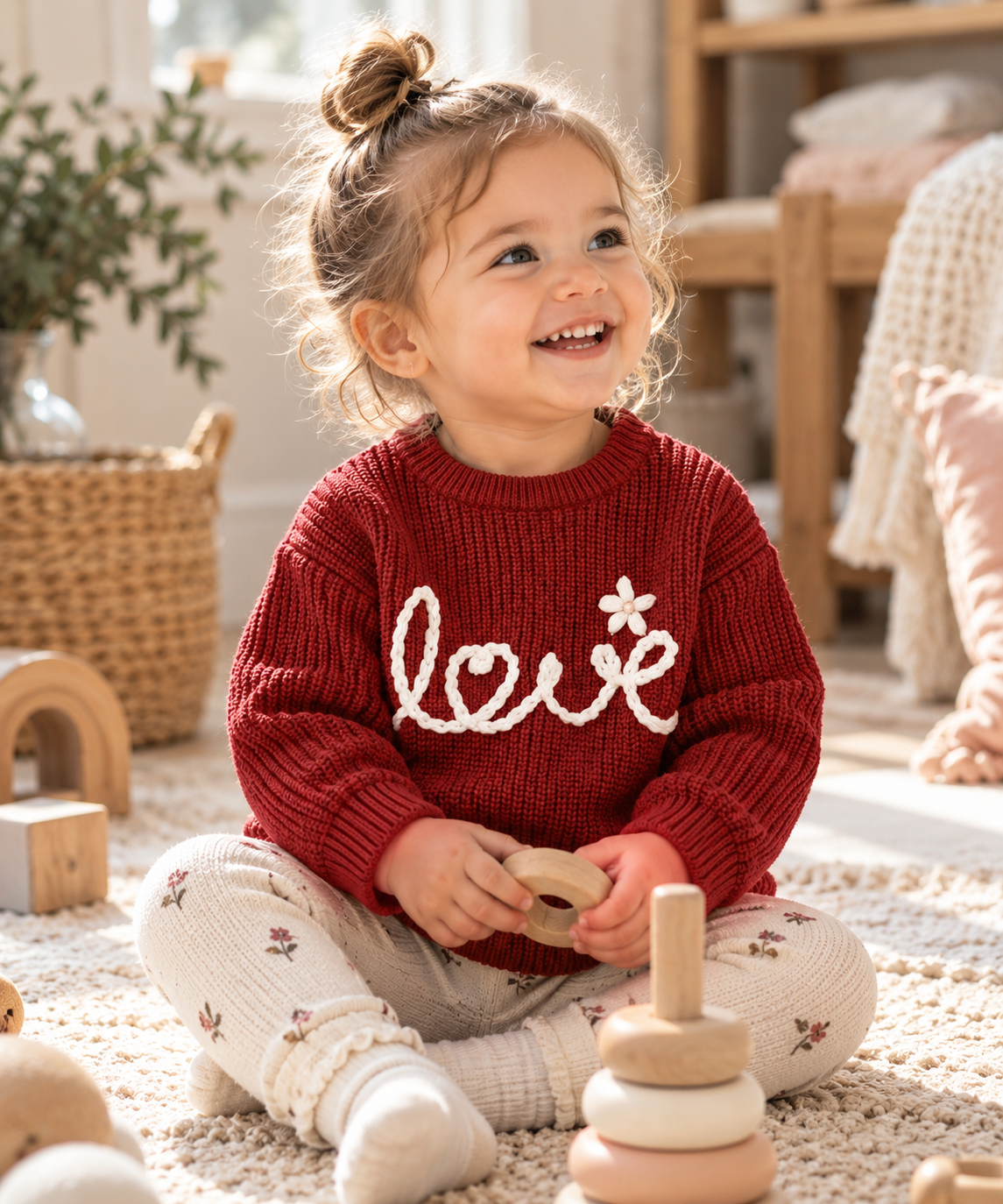 - Love Knit Baby & Toddler Sweater Baby Stork
