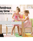 - 3PCS Kids Table and Chair Set with Storage & Chalkboard Desk | Play & Activity Table Keezi Baby & Kids > Baby & Kid's Toys > Pretend Play