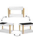 - 3PCS Kids Table and Chair Set with Storage & Chalkboard Desk | Play & Activity Table Keezi Baby & Kids > Baby & Kid's Toys > Pretend Play