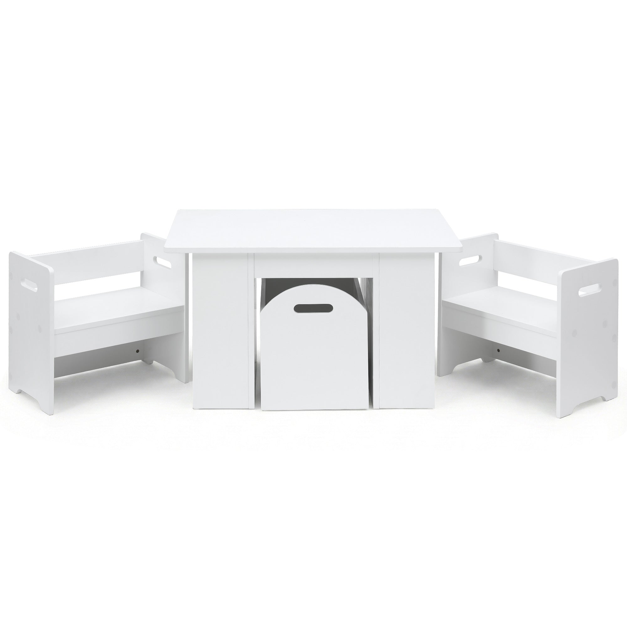 - Kids Table and Chair Set with Storage Box | White MDF Activity Table & 2 Chairs Baby Stork Baby & Kids > Kid's Furniture > Kid's Tables, Chairs & Seats