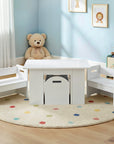 - Kids Table and Chair Set with Storage Box | White MDF Activity Table & 2 Chairs Baby Stork Baby & Kids > Kid's Furniture > Kid's Tables, Chairs & Seats