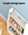 - 3-Tier Kids Bookshelf – Book & Toy Organiser with Protective Rods Keezi Baby & Kids > Kid's Furniture > Kid's Bookcases & Shelves