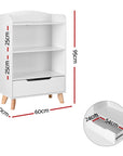 - Kids Bookshelf | 3-Tier Storage with Drawer & Open Shelving Keezi Baby & Kids > Kid's Furniture > Kid's Bookcases & Shelves