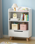 - Kids Bookshelf | 3-Tier Storage with Drawer & Open Shelving Keezi Baby & Kids > Kid's Furniture > Kid's Bookcases & Shelves