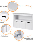- Kids Bookshelf with 3 Drawers | Toy Storage & Bookcase Organiser Keezi Baby & Kids > Kid's Furniture > Kid's Bookcases & Shelves