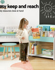 - Kids Bookshelf 2-in-1 Table & Chair Set | Bookcase & Toy Storage Organiser Keezi Baby & Kids > Kid's Furniture > Kid's Bookcases & Shelves