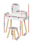 - Kids Dressing Table Vanity Set with Stool & Mirror | Wooden Makeup Desk Baby Stork Baby & Kids > Kid's Furniture > Kid's Dressers, Cupboards & Wardrobes