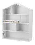 - 4-Tier Kids Bookshelf – House-Shaped Storage Organiser Keezi Kids Baby & Kids > Kid's Furniture > Kid's Bookcases & Shelves