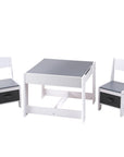 - Children's Table and Chairs Set – Grey Chalkboard Desk with Storage Keezi Baby & Kids > Kid's Furniture > Kid's Tables, Chairs & Seats