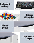 - Children's Table and Chairs Set – Grey Chalkboard Desk with Storage Keezi Baby & Kids > Kid's Furniture > Kid's Tables, Chairs & Seats