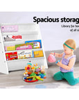 - 4-Tier Kids Bookshelf | Magazine Shelf & Bookcase Organizer – White Keezi Baby & Kids > Kid's Furniture > Kid's Bookcases & Shelves