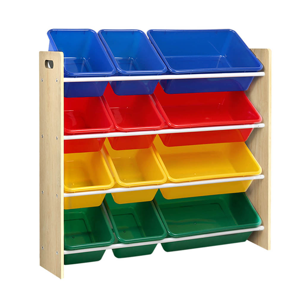 - Multi-Bin Toy Rack – 12 Removable Storage Bins for Kids Keezi Kids Baby & Kids > Kid's Furniture > Kid's Bookcases & Shelves