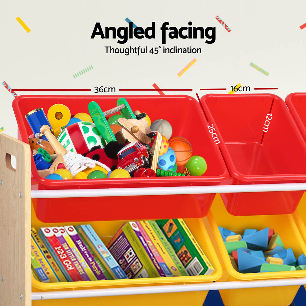 - Multi-Bin Toy Rack – 12 Removable Storage Bins for Kids Keezi Kids Baby & Kids > Kid's Furniture > Kid's Bookcases & Shelves