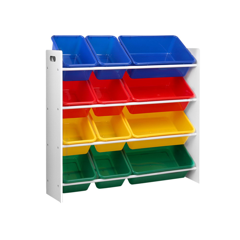 - Kids Multi-Bin Toy Storage Rack with 12 Removable Bins | Children Storage Rack Keezi Baby &amp; Kids > Kid's Furniture > Kid's Bookcases &amp; Shelves