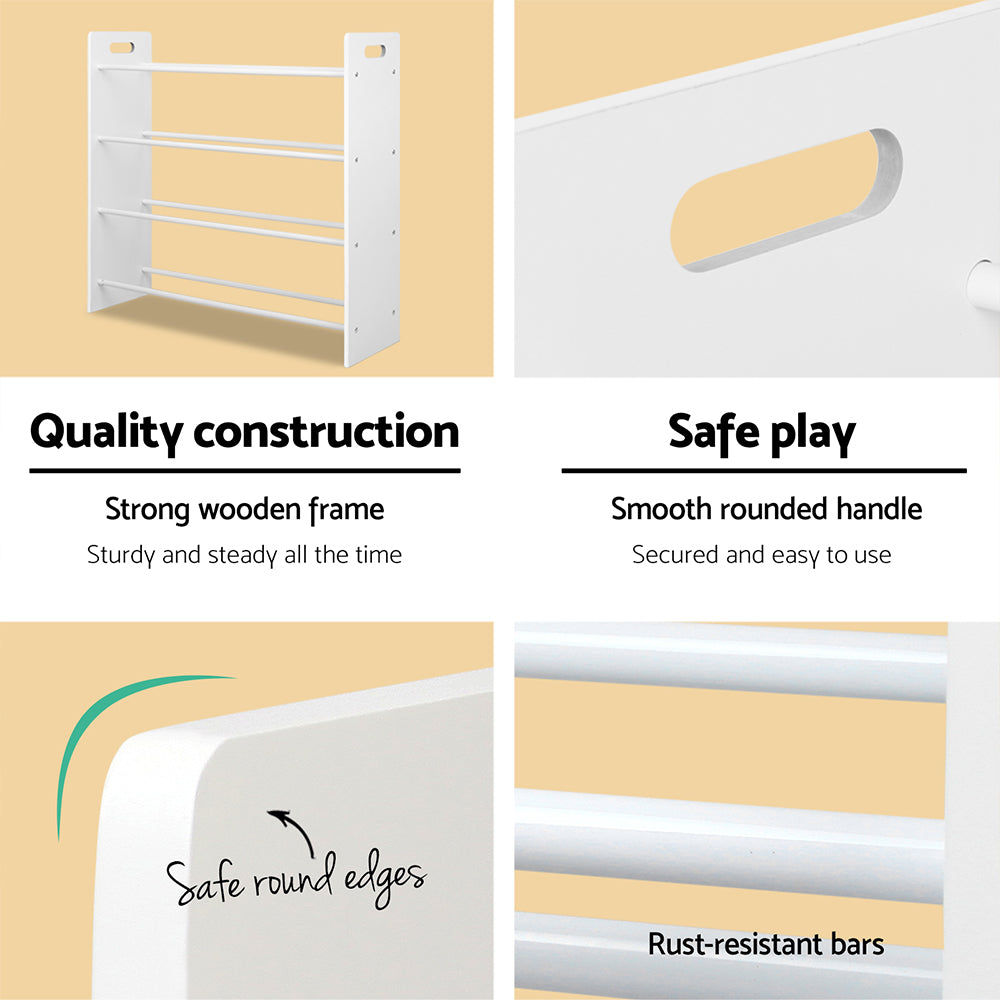 - Kids Multi-Bin Toy Storage Rack with 12 Removable Bins | Children Storage Rack Keezi Baby &amp; Kids > Kid's Furniture > Kid's Bookcases &amp; Shelves