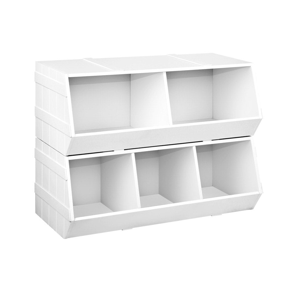 - Kids Stackable Storage Rack with Open Cubbies | Display Stackable Keezi Baby &amp; Kids > Kid's Furniture > Kid's Bookcases &amp; Shelves