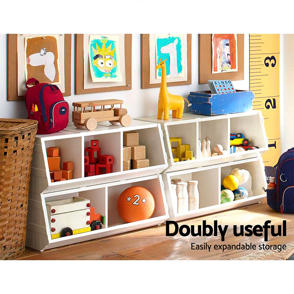 - Kids Stackable Storage Rack with Open Cubbies | Display Stackable Keezi Baby & Kids > Kid's Furniture > Kid's Bookcases & Shelves