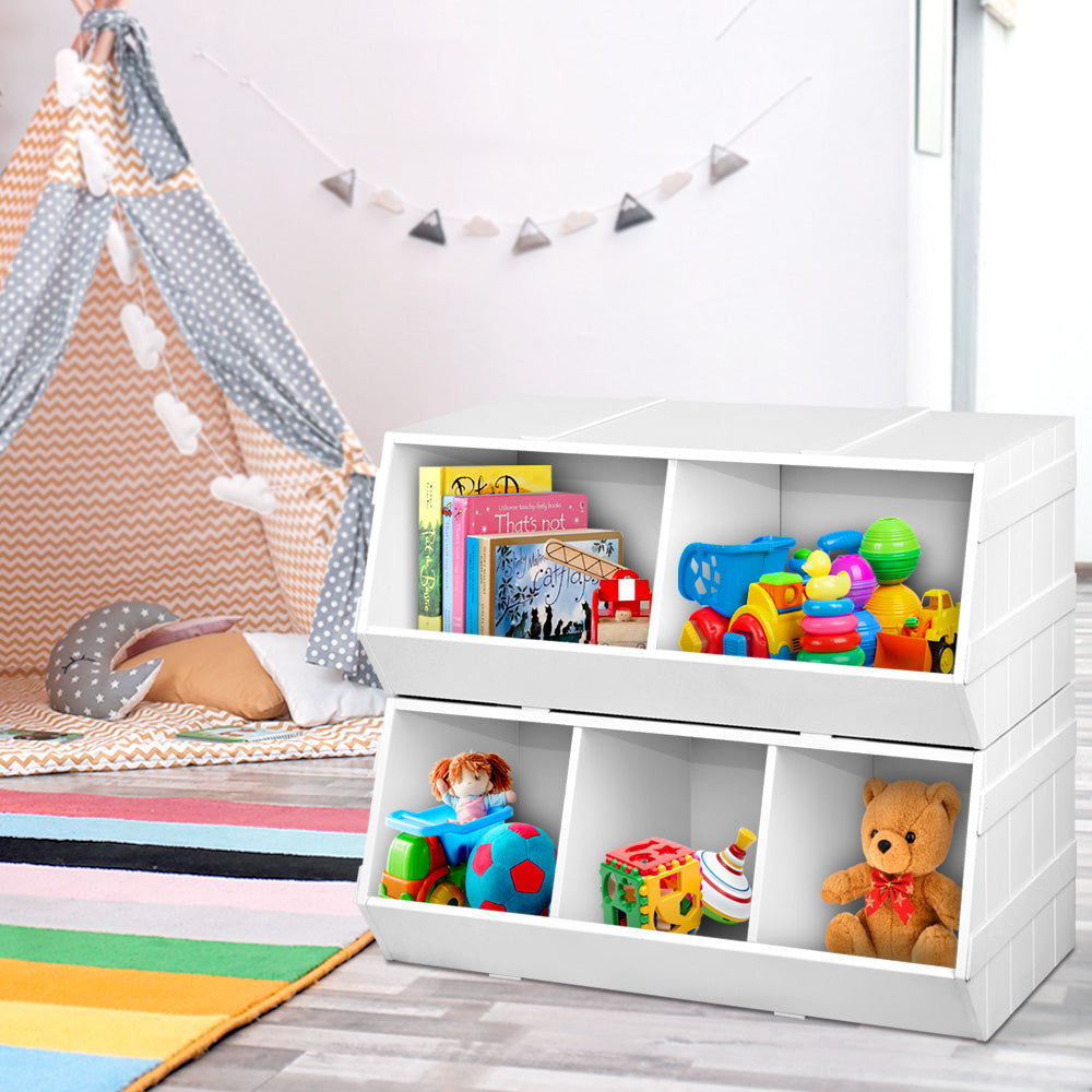 - Kids Stackable Storage Rack with Open Cubbies | Display Stackable Keezi Baby & Kids > Kid's Furniture > Kid's Bookcases & Shelves