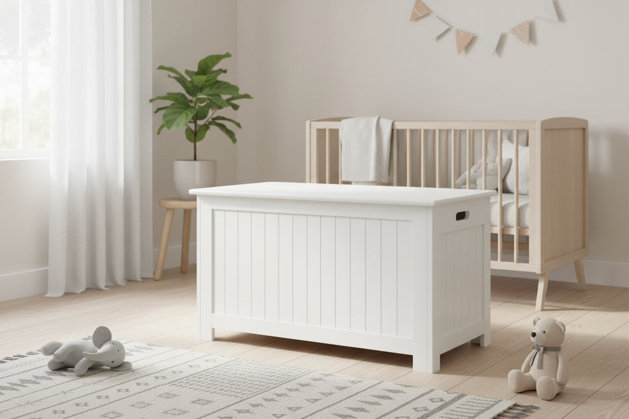 - Kids Toy Box Chest – White Storage Organizer for Toys, Clothes & Blankets Keezi Baby & Kids > Kid's Furniture > Toy Boxes